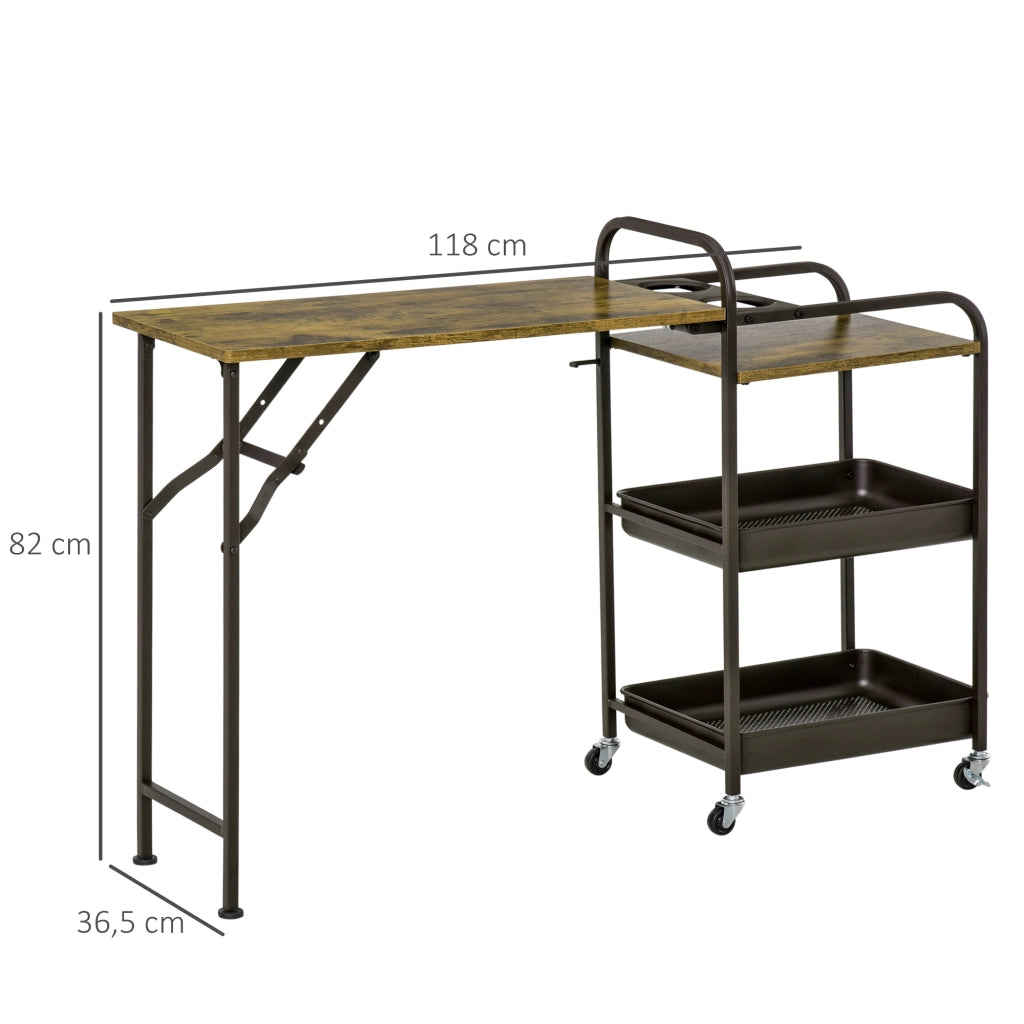 Tavolino da cucina ¨C zephmum ¨C 118x36,5x82 cm marrone
