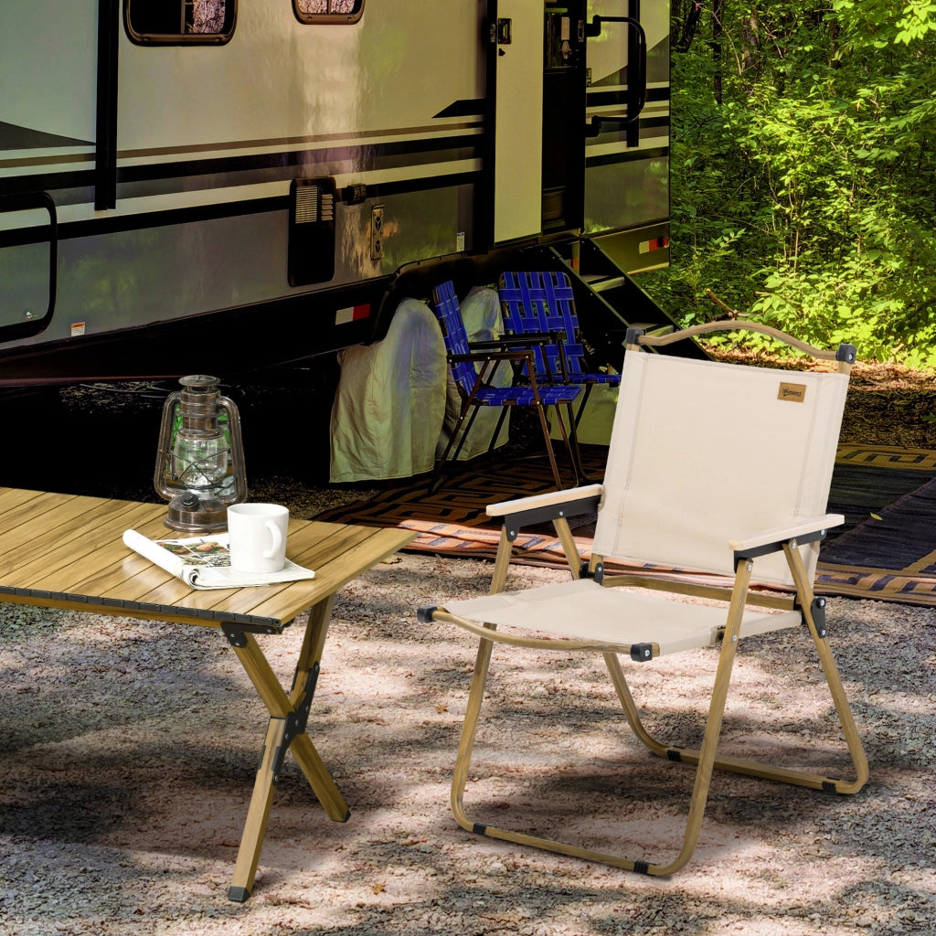 Sedia da camping pieghevole con braccioli ¨C zephmum ¨C 54x59x78 cm kaki