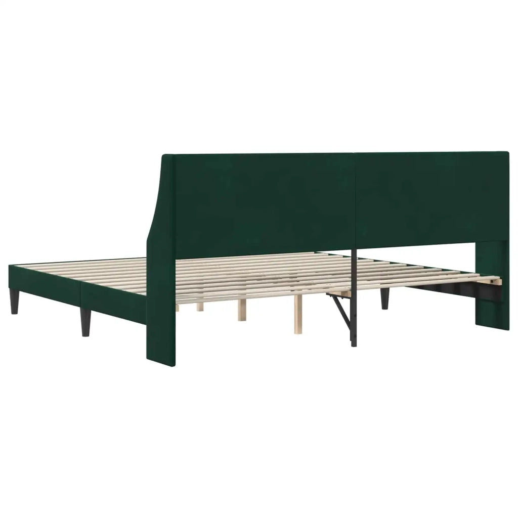 Struttura del letto Verde Scuro 200 x 200 cm Velluto 42027450