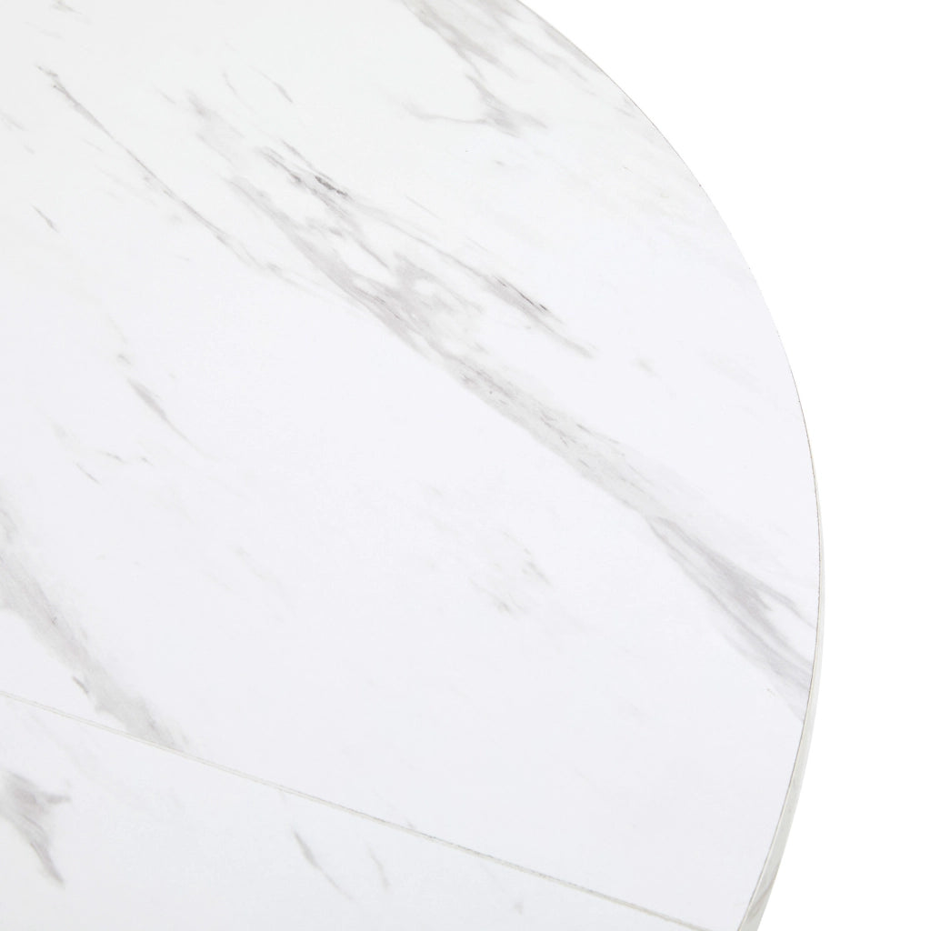 Set da pranzo 5 pezzi con tavolo rotondo Ø100 cm e 4 sedie in velluto