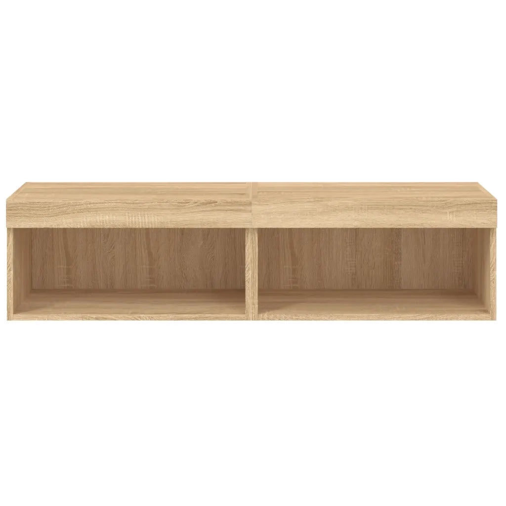 Mobili TV con Luci LED 2pz Rovere Sonoma 60x30x30 cm 837132