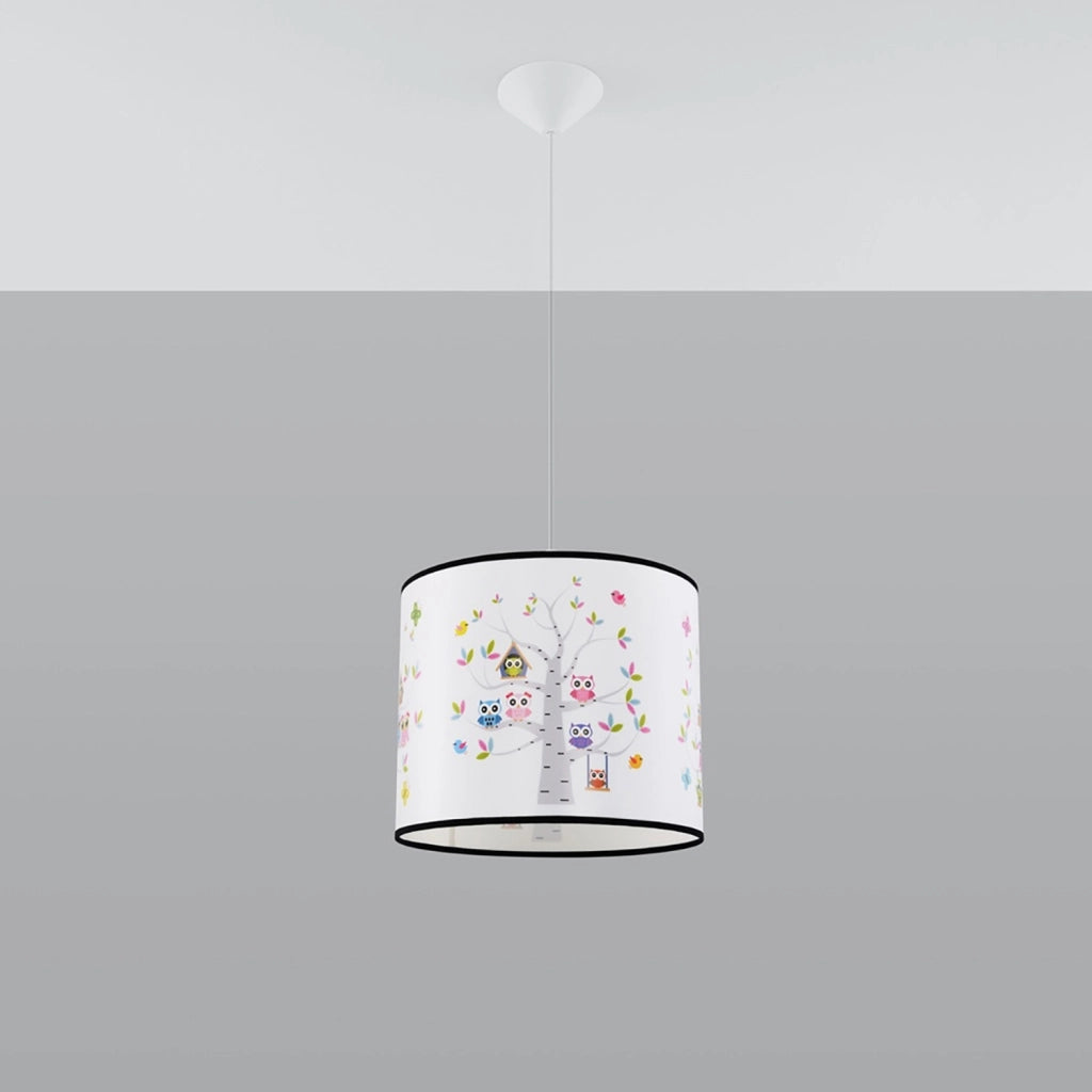 Lampada sospensione bimbi gufo Ø30 E27 15W PureLume