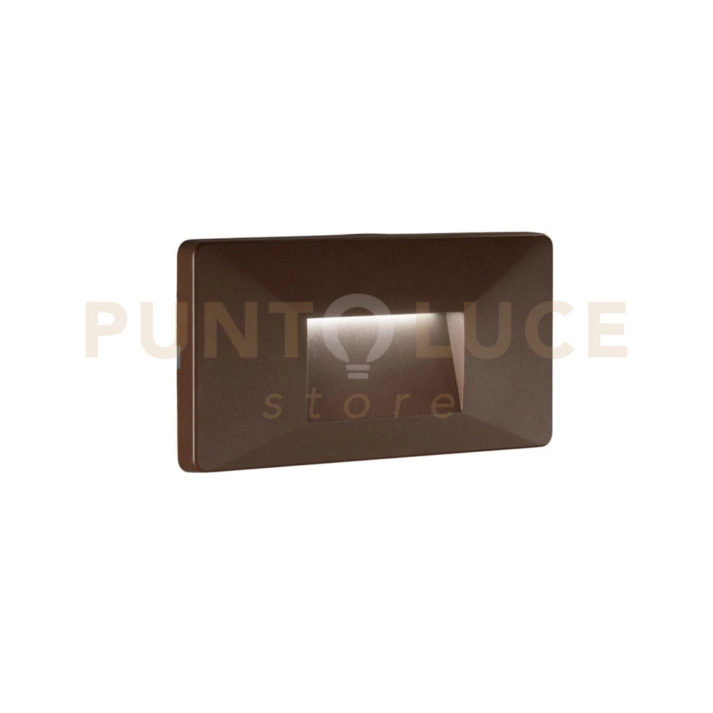 SEGNAPASSI A INCASSO LED BREEN BRONZO 4W 380LM CCT 3000K / 4000K IP65 19X1X9CM