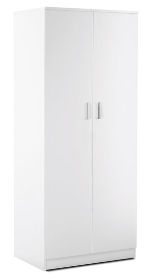 Armadio 2 Ante 77x182x52 cm Bianco Lisco