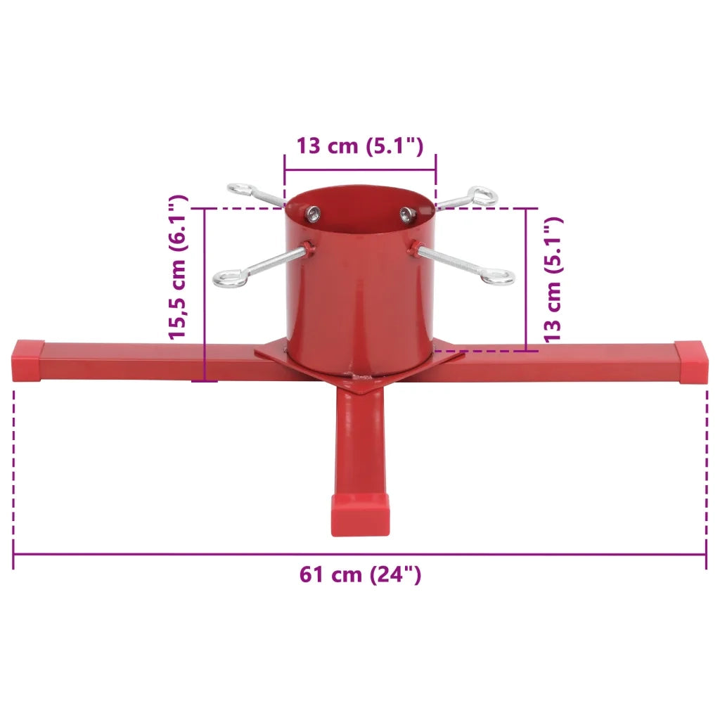 Supporto per Albero di Natale Rosso 61x61x15,5 cm CFW5052728