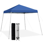 Tenda a baldacchino 3x3m con borsa di trasporto UPF50+ protezione solare, Riparo ombra da esterno Blu-Gazebo