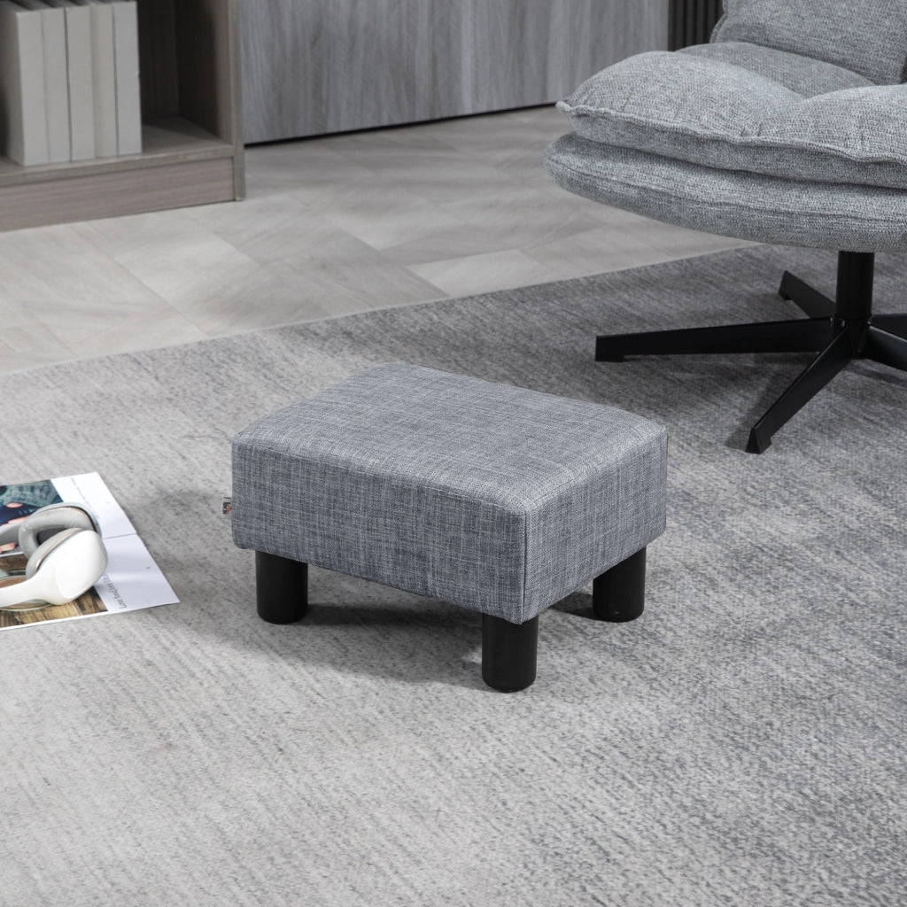 Pouf poggiapiedi in tessuto ¨C zephmum ¨C 40x30x24 cm grigio