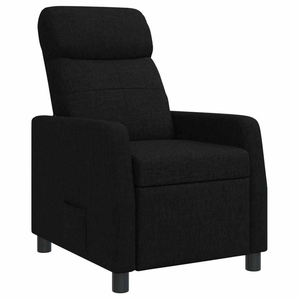 Divano Sedia-Poltrona reclinabile Nero Tessuto 400825