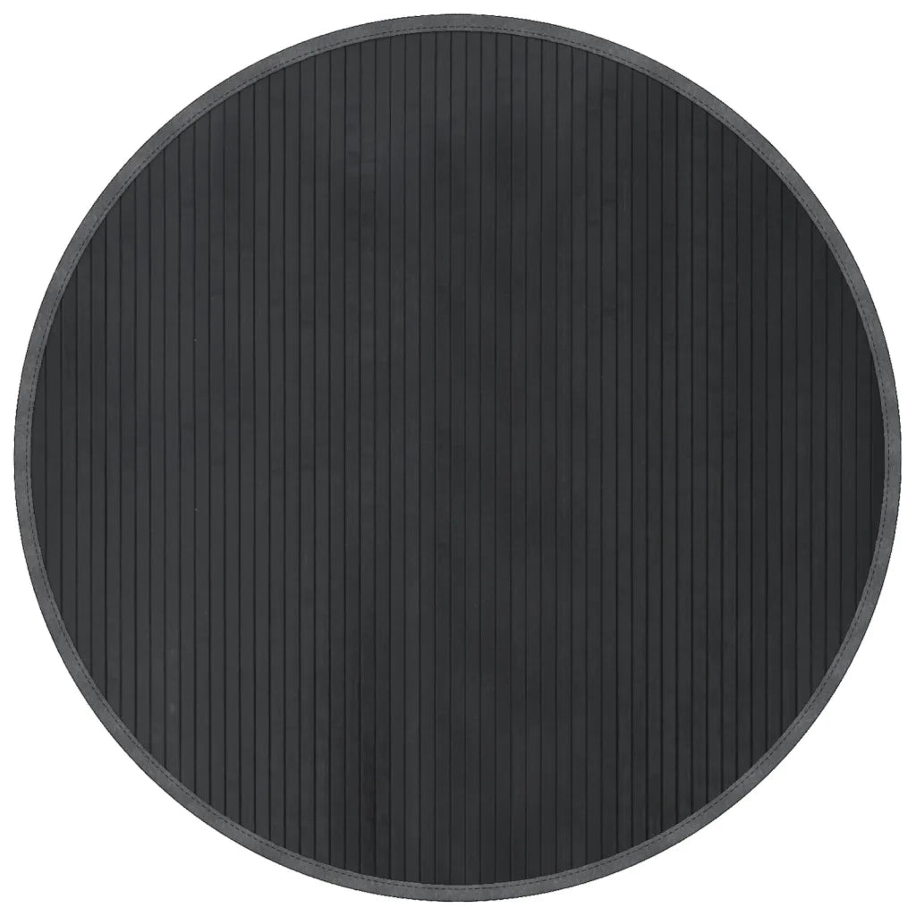 Tappeto Rotondo Grigio 100 cm in BambÃ¹