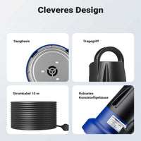 Pompa sommersa 400 W, pompa per acque reflue con portata max 7000 l/h, pompa a immersione, prevalenza max 7 m