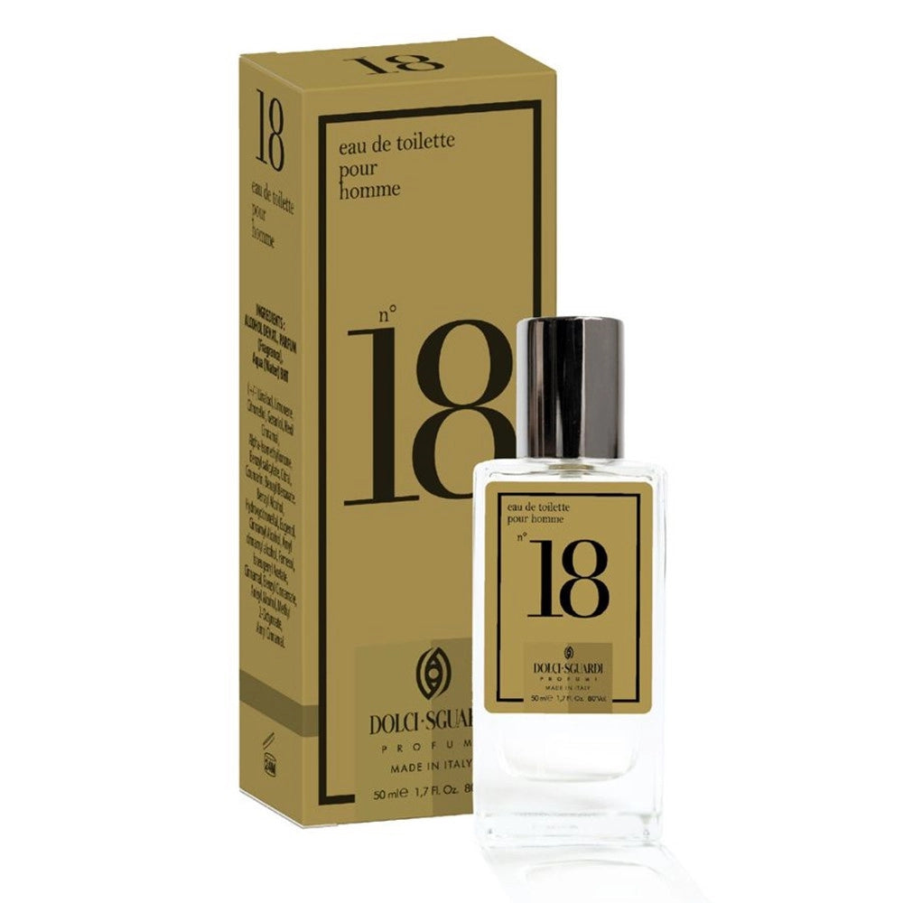 Trade Shop - Profumo Corpo Eau De Toilette Per Uomo N°18 Da 50ml Fragranza Agrumata Legnosa 005717 -