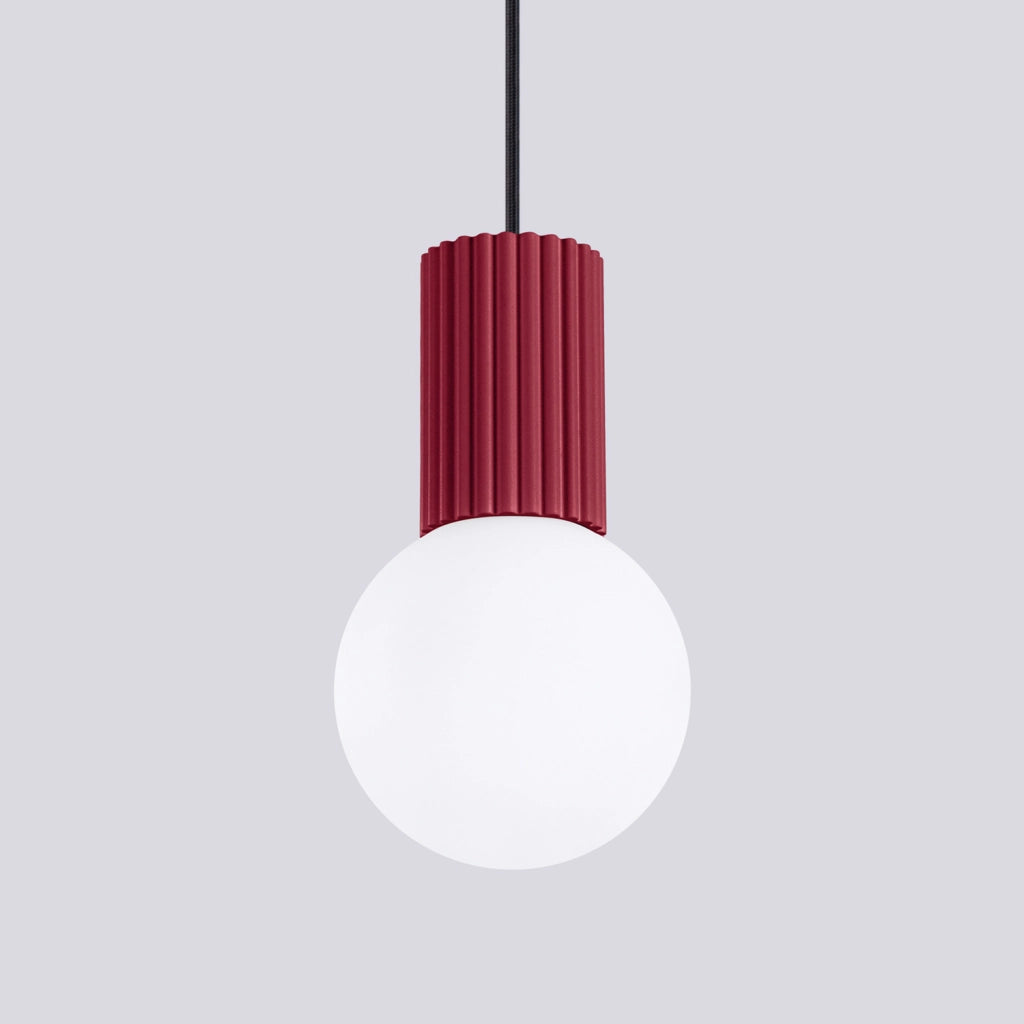 Lampada a sospensione SFERA bordeaux vetro sfera G9