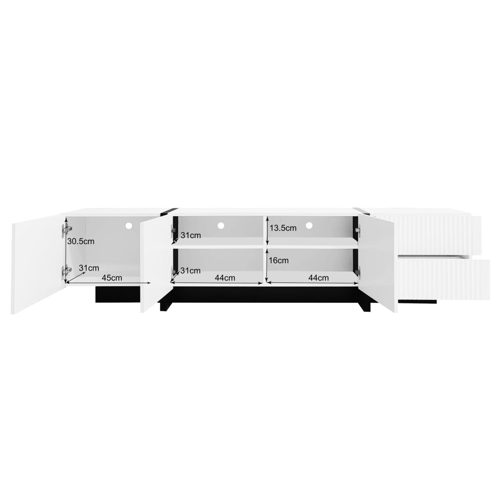Mobile TV con 3 Ante e 2 Cassetti ¨C MINIMAL ¨C 190 cm