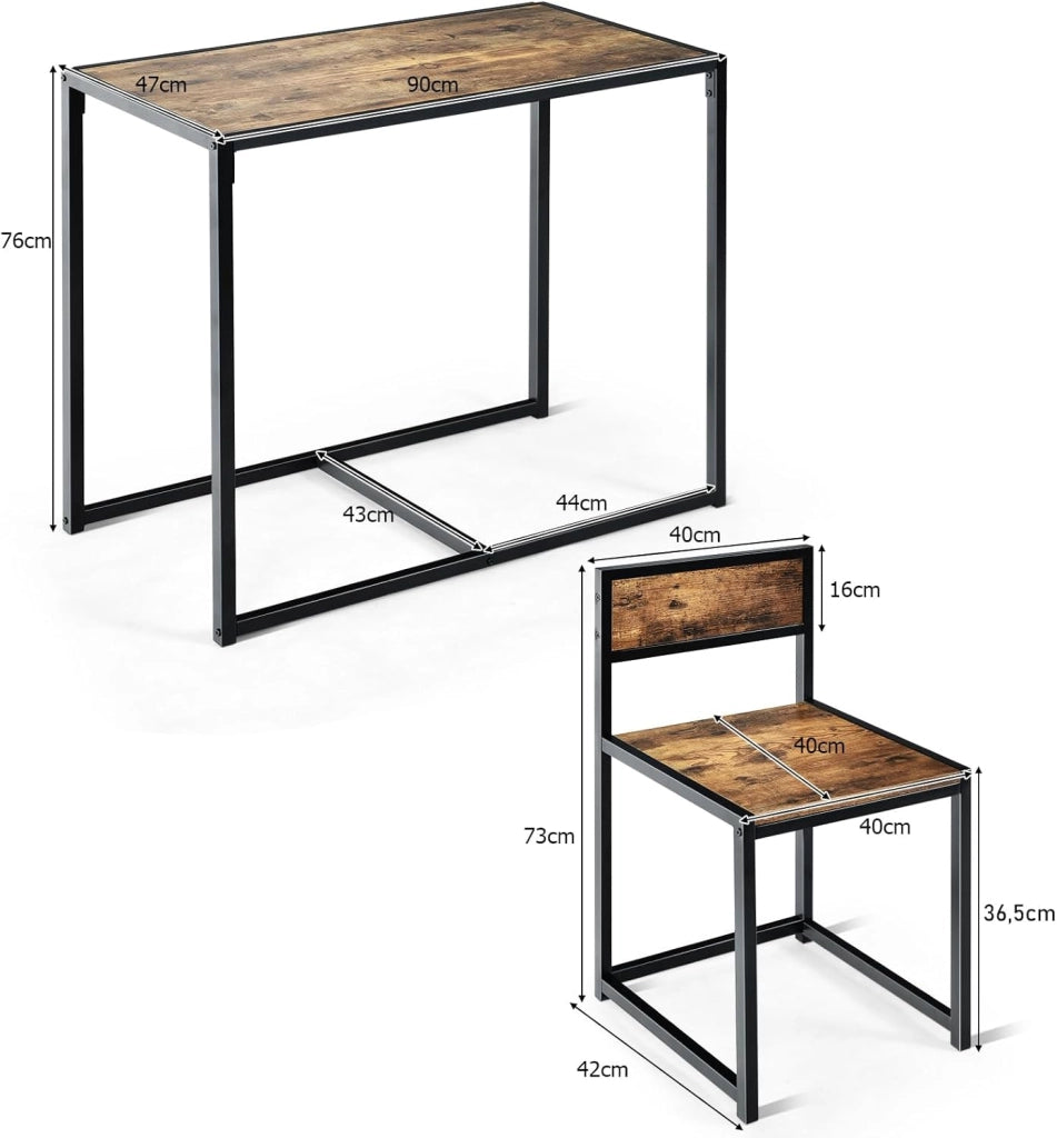 Set di Tavolo da Bar da 3 Pezzi, Set 3 Pezzi con 2 Sedie e Tavolo, Piccolo Tavolo da Cucina per 2 Persone, Tavolo da Bistrò, 3 Colori