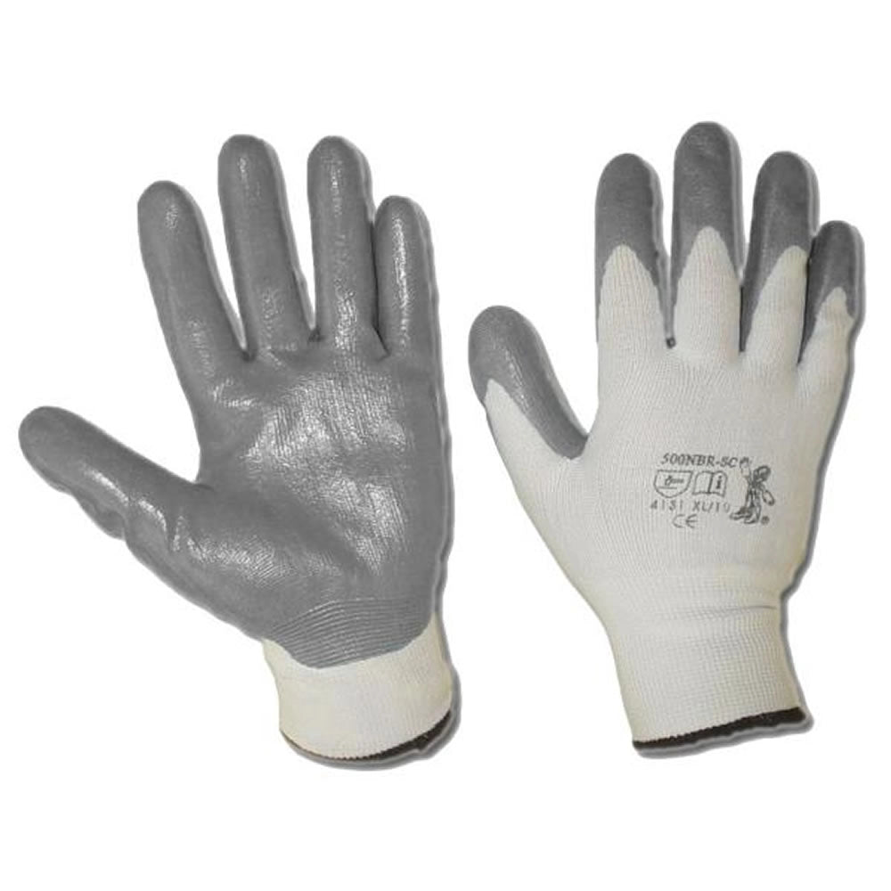 Guanti in nitrile grigio taglia misura 9
