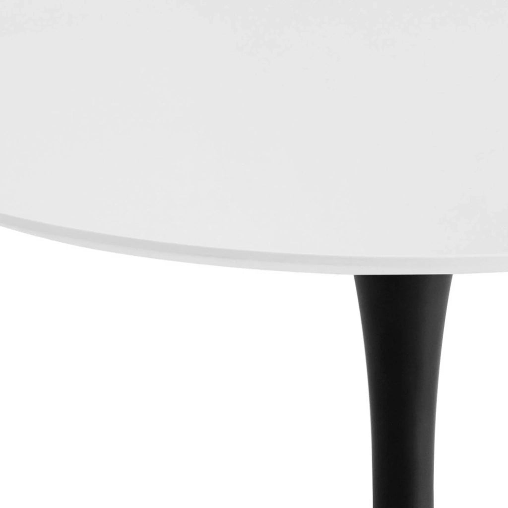 LÚZETE - TAVOLO SAN ANTONI Ø90 CM GAMBE NERE PIANO BIANCO