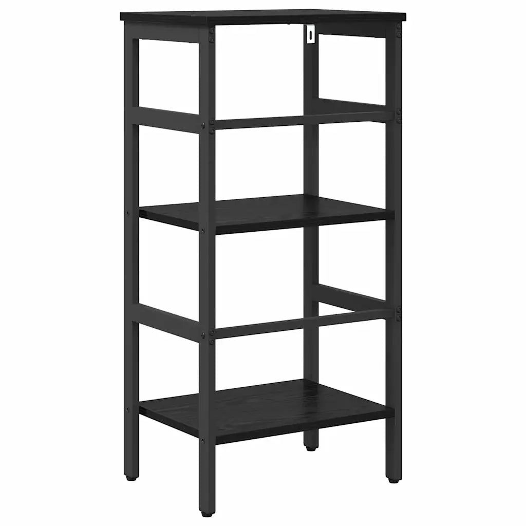 Libreria-Scaffale per Libri-Mobile di Stoccaggio Rovere Nero 40 x 29,5 x 81 cm Legno multistrato