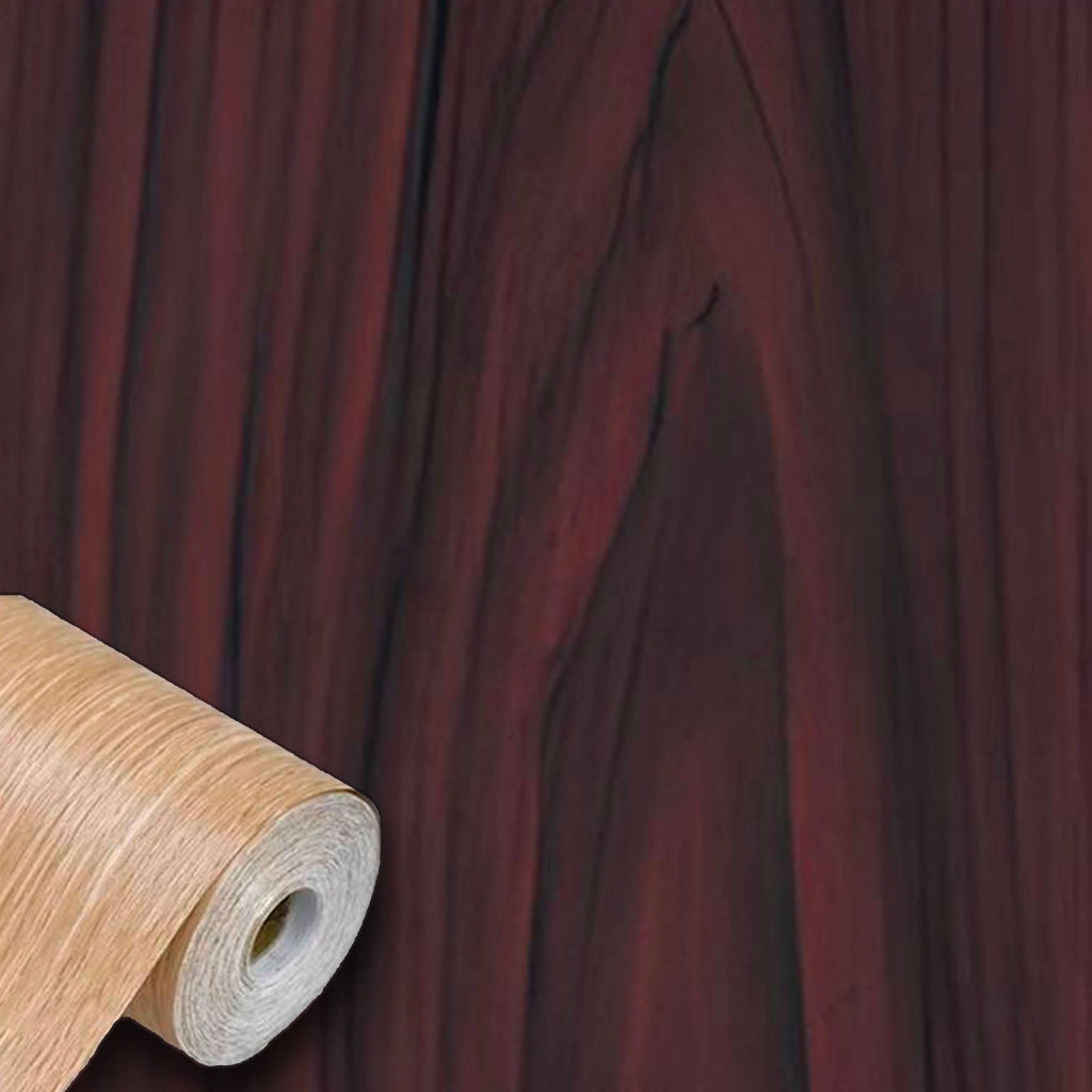 Rotolo 45cm x 15mt di pellicola adesiva effetto Legno RADICA MOGANO 3d HD per mura e mobili