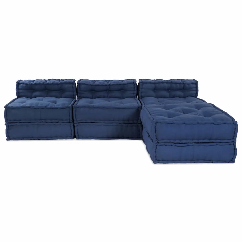 Unità di Divano Modulare 4 pcs Indaco Tessuto 3315089