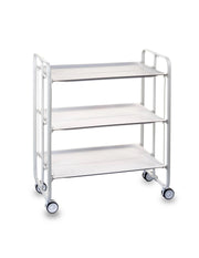 Carrello da cucina pieghevole bianco con ruote BAUHAUS 3 ripiani