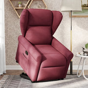 Poltrona Alzapersona Reclinabile Rosso Vino in Tessuto 3303377