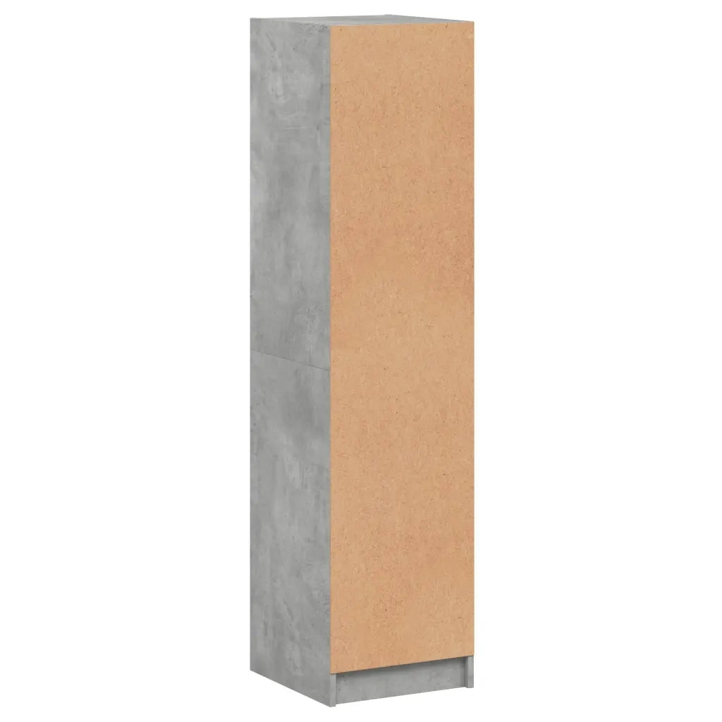 Credenza con Anta-Buffet-Armadio da cucina in Vetro Grigio Cemento 35x37x142 cm