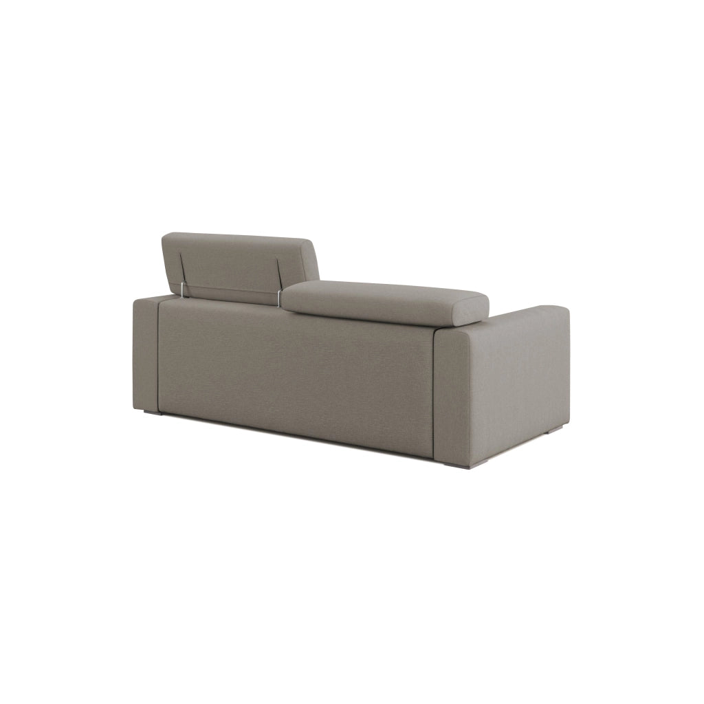 Dylan Divano con pouf estraibile 158 cm tortora