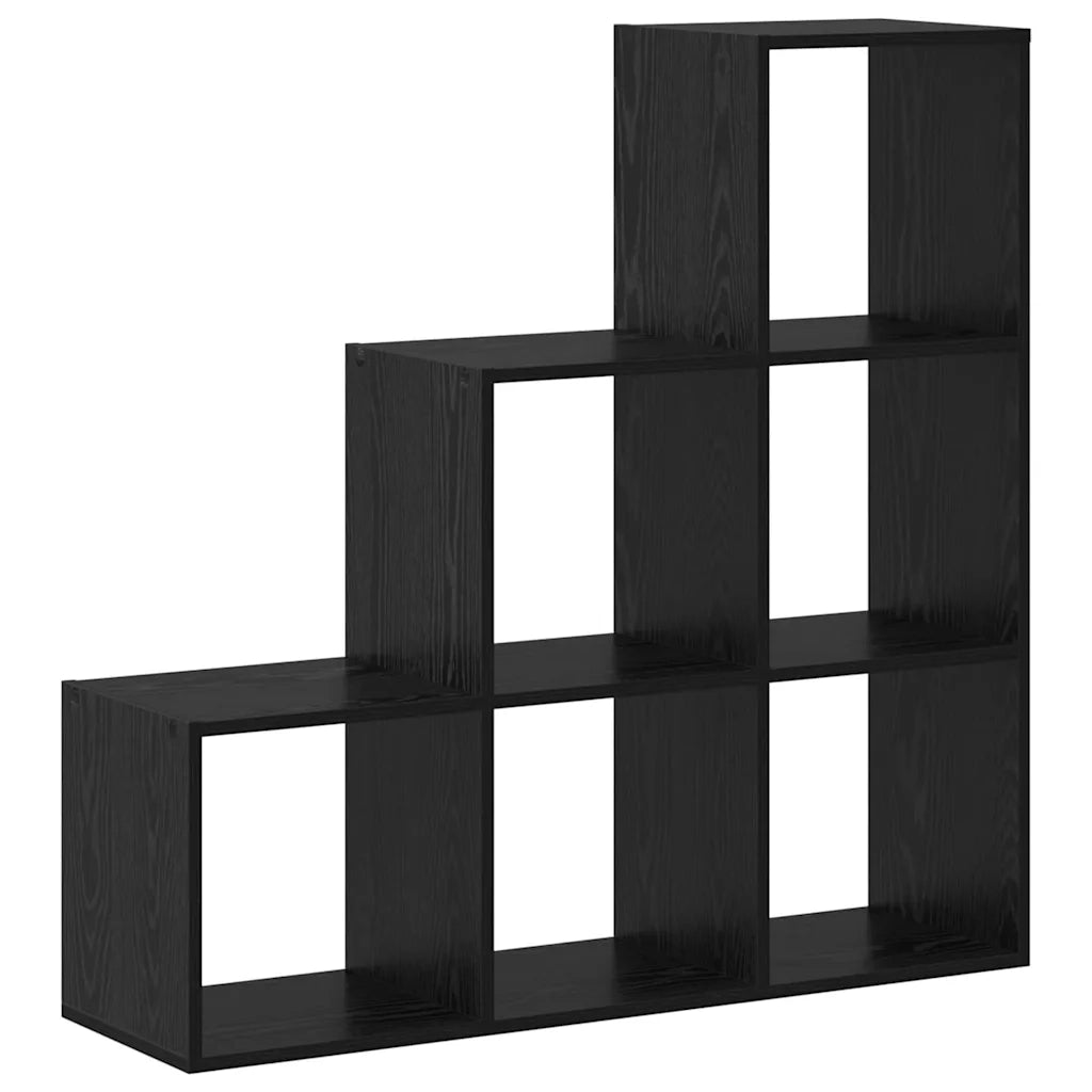 Libreria divisoria-Scaffale per Libri-Mobile di Stoccaggio Rovere Nero 99 x 29 x 99 cm