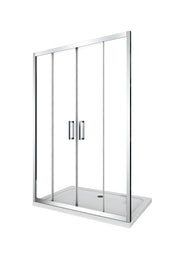 Porta Parete Doccia 180 cm 2 Ante Scorrevoli in Cristallo Trasparente 6mm H190 Four