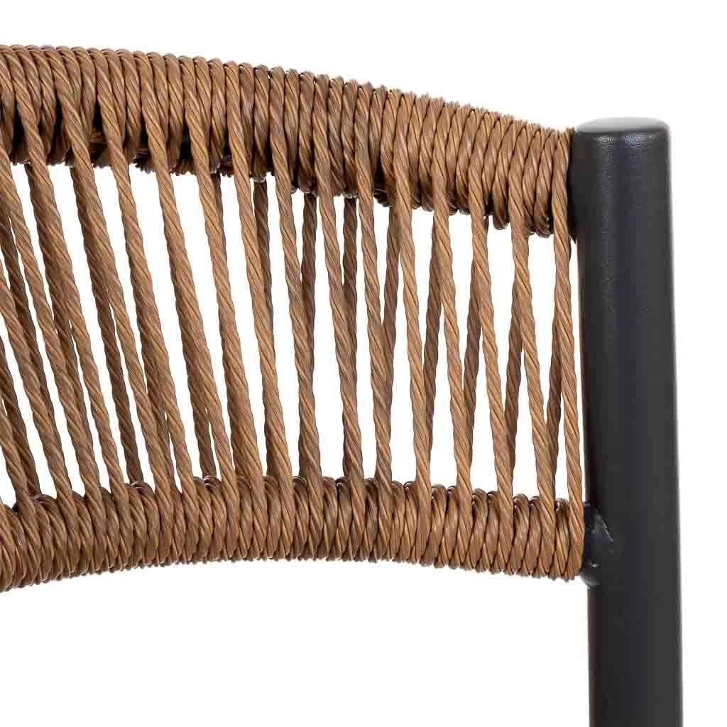 Sedia in rattan sintetico marrone 48x60x78
