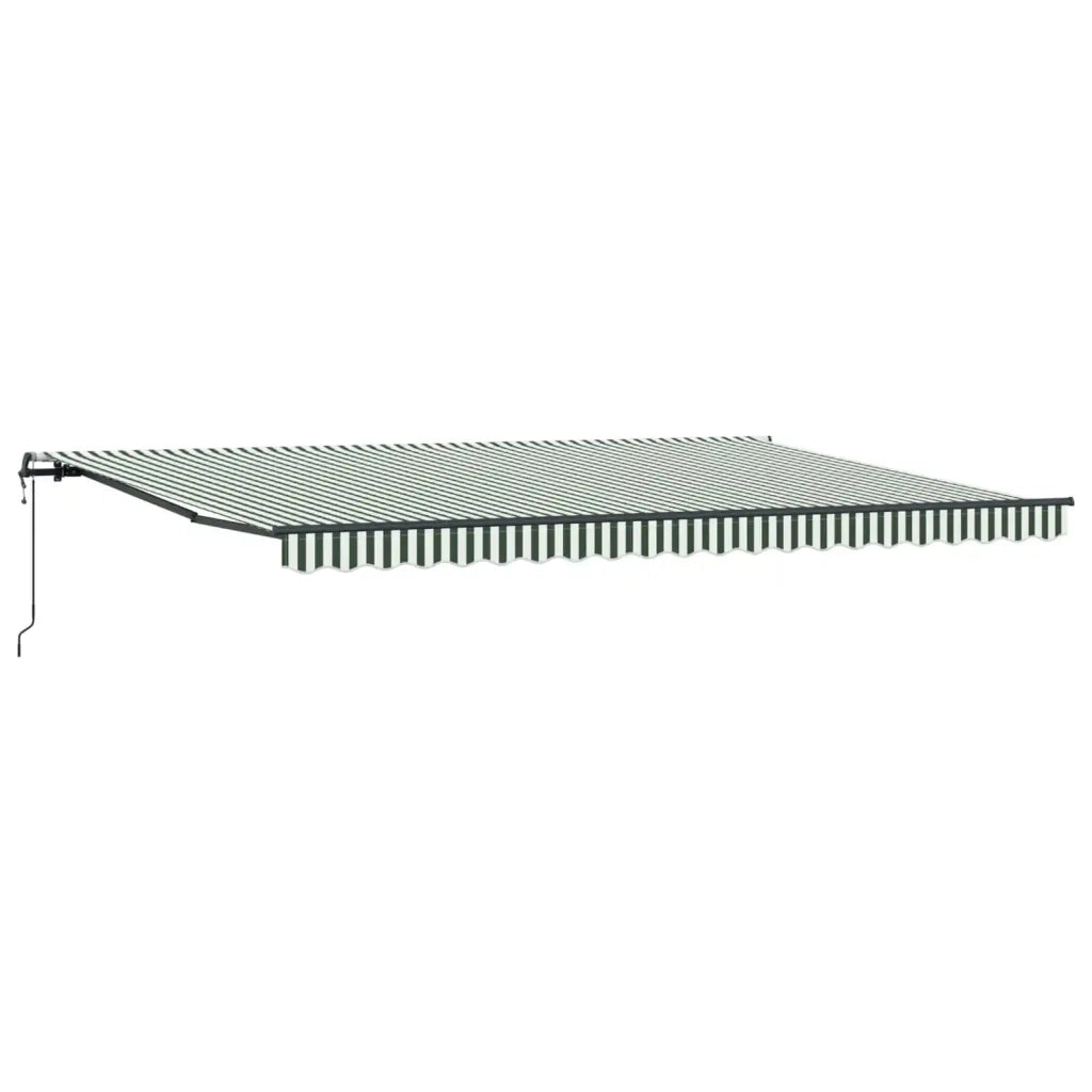 Tenda Retrattile Verde e Bianco 500 × 350 cm 3331587