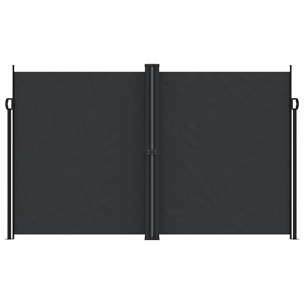 Tenda da Sole Laterale Retrattile-Tenda parasole per balcone per giardino Nera 200x1200 cm 393172