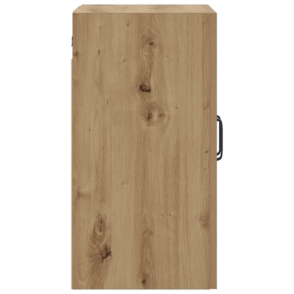 Mobile contenitore a parete pratico 60 x 31 x 60 cm finitura artigianale in legno di rovere composito 02_0051026