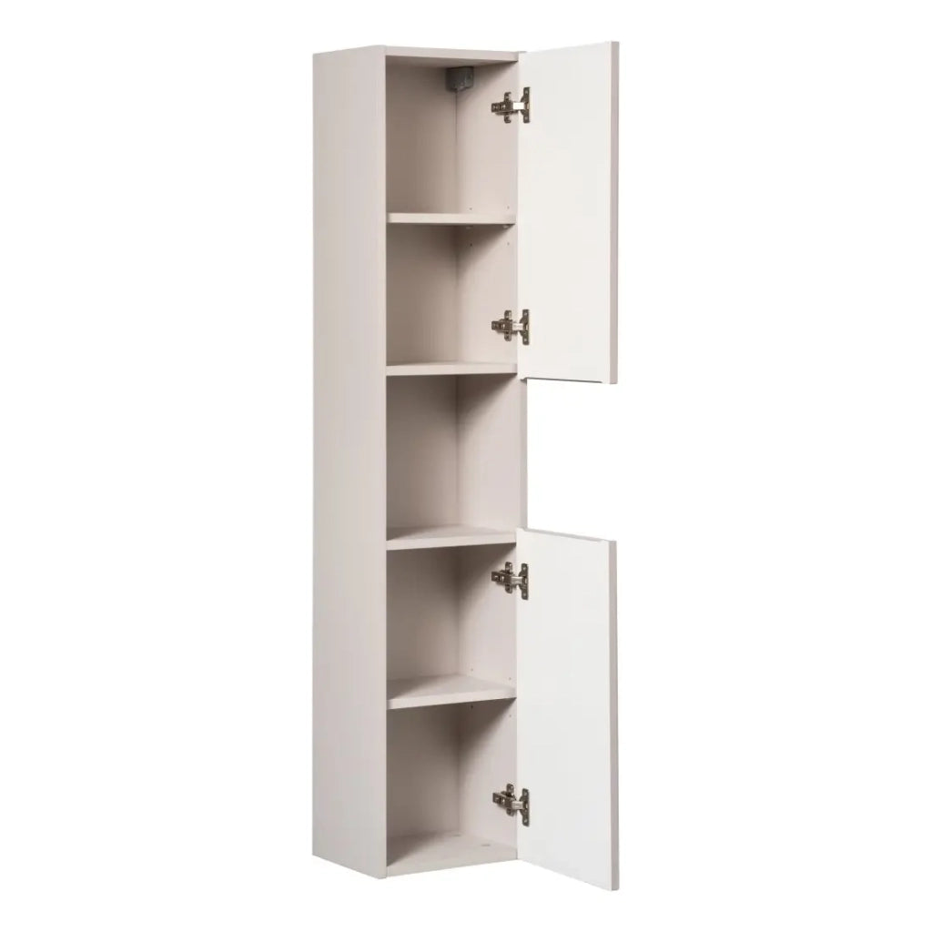 Colonna da bagno VANO – 2 porte + 1 nicchia – Marrone congo – L30 × P25 × H140 cm – Da appendere