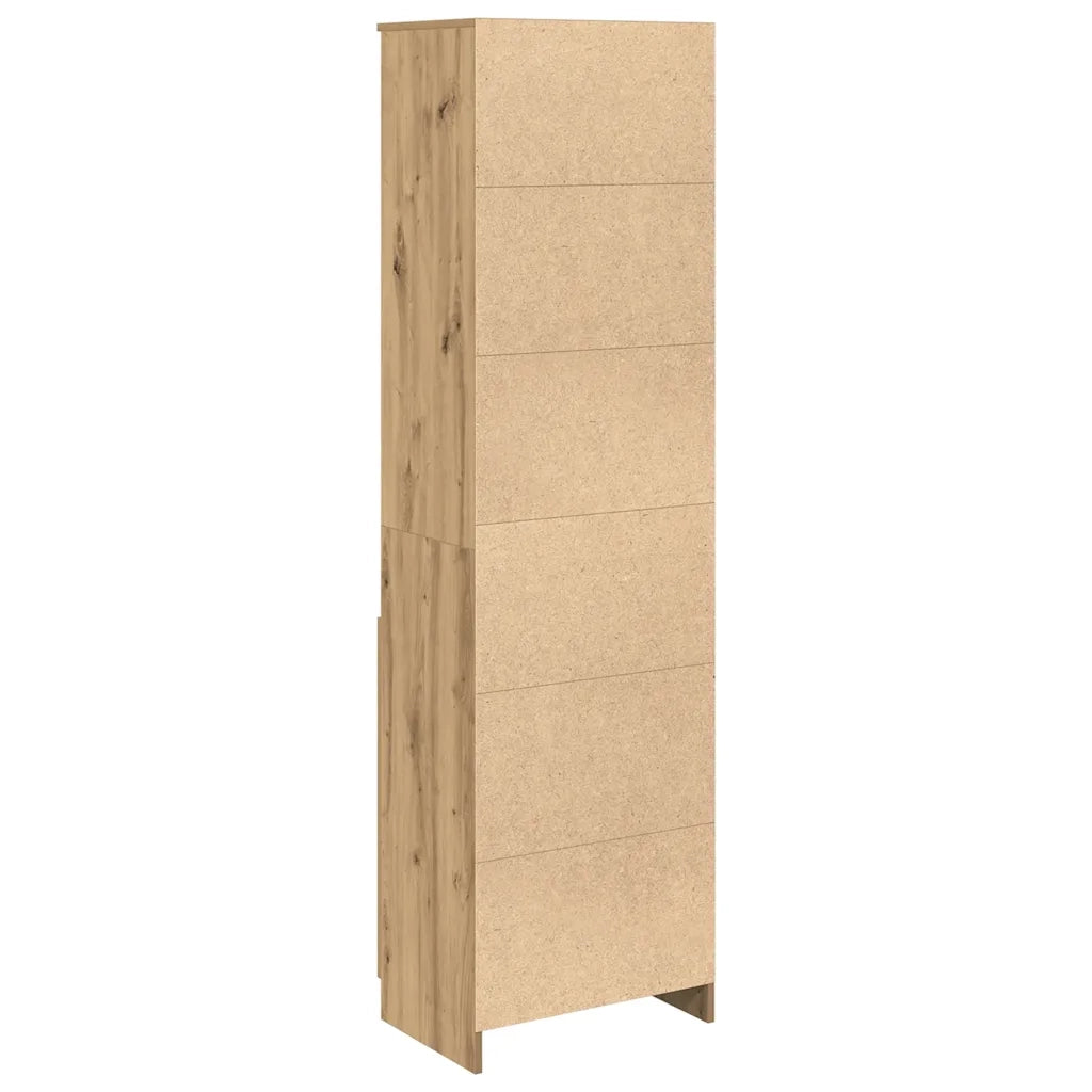 Credenza-Buffet-Armadio da cucina Rovere Artigianale 50x35x180 cm in Legno Multistrato