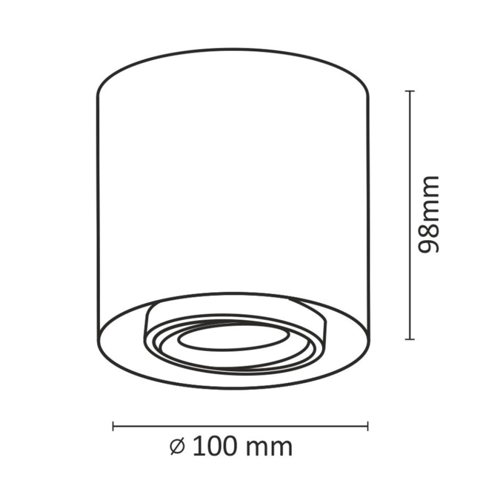 Spot da soffitto rotondo orientabile bianco oro GU10 10W Polux