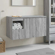 Set di mobili per il bagno 2 pz Sonoma grigio 3404120