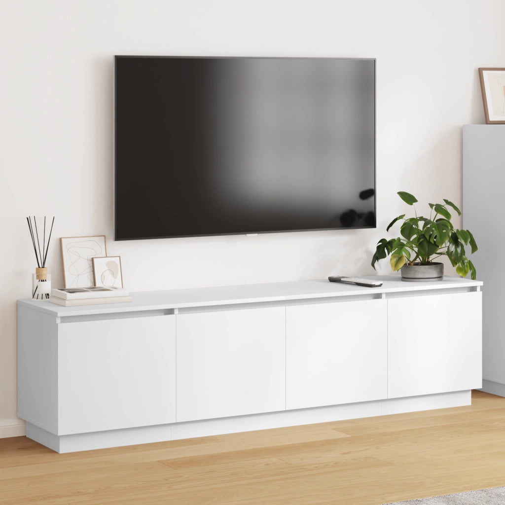 pensile TV  con LED Bianco 180x38x49 cm Legno ingegnerizzato