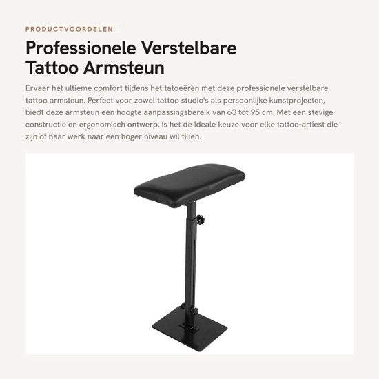Sostegno per braccio tattoo ripiegabile - Altezza 63-95 cm - Sostegno professionale - Per studio tattoo - Arte personale - Resistente allo shock