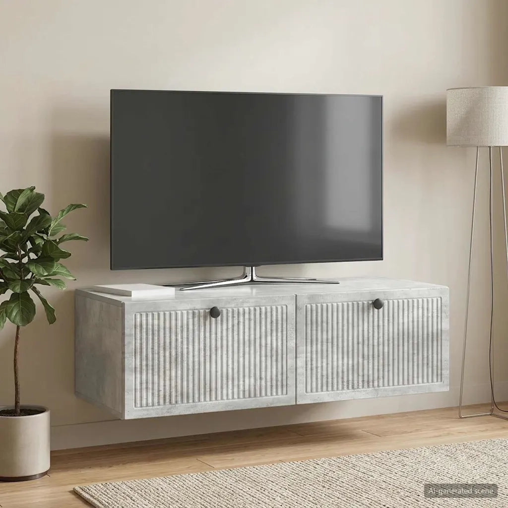 Mobile Porta TV da Muro Grigio Cemento 98 x 41 x 30 cm 898018