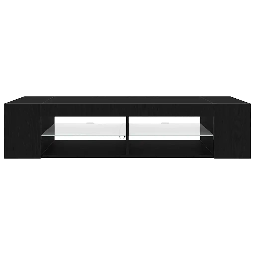 Mobile TV Rovere Nero 135 x 39 x 30 cm Legno multistrato 862561