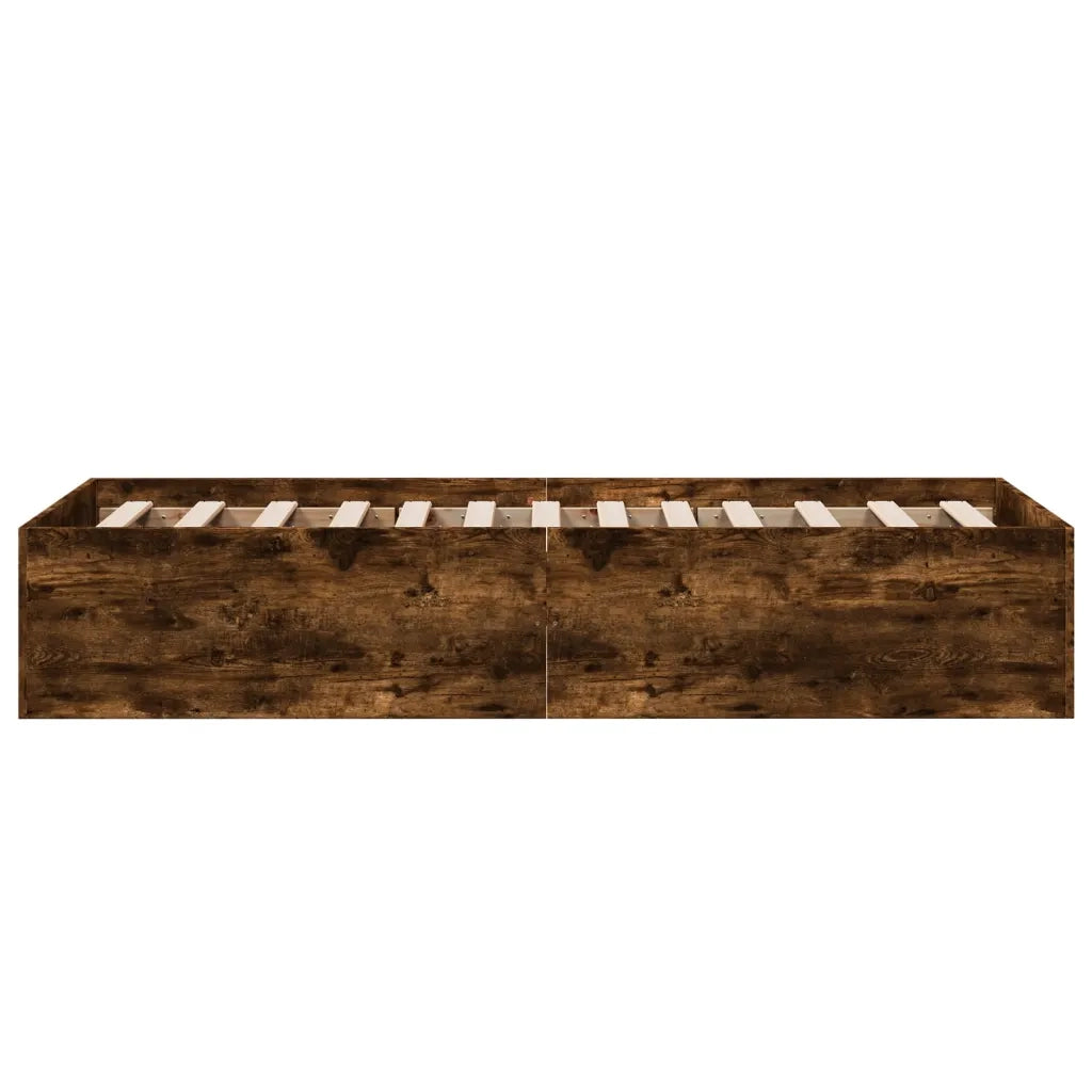 Giroletto-Struttura Letto Rovere Fumo 100x200 cm in Legno Multistrato 502202