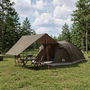 Tenda Capanna Marrone grigio 8 persone Poliestere e Acciaio 42029013