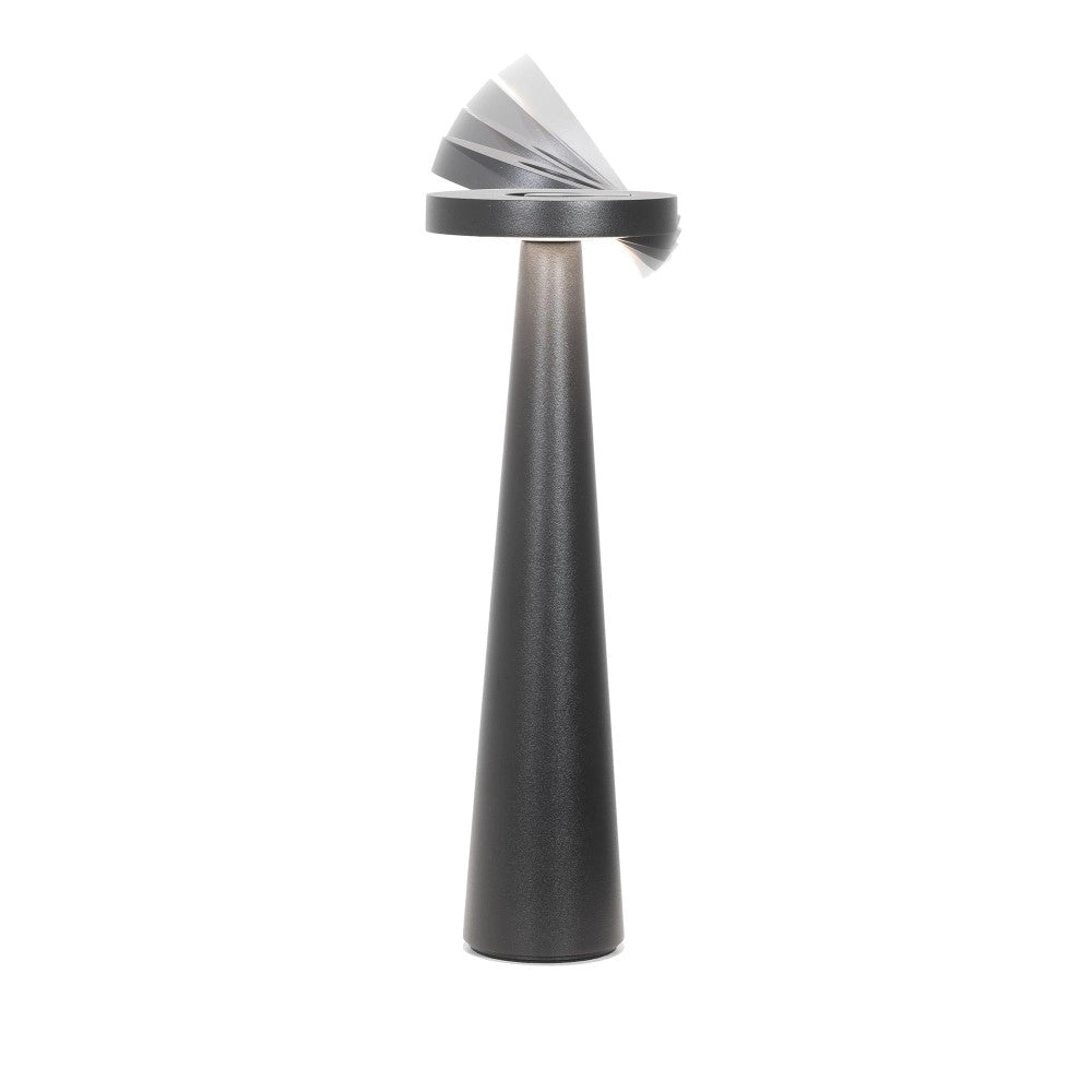 Zafferano Lampada da Tavolo Ricaricabile Angelina - Senza Fili, Testa Orientabile, Controllo Touch, Design Moderno per Interni - Colore Bianco
