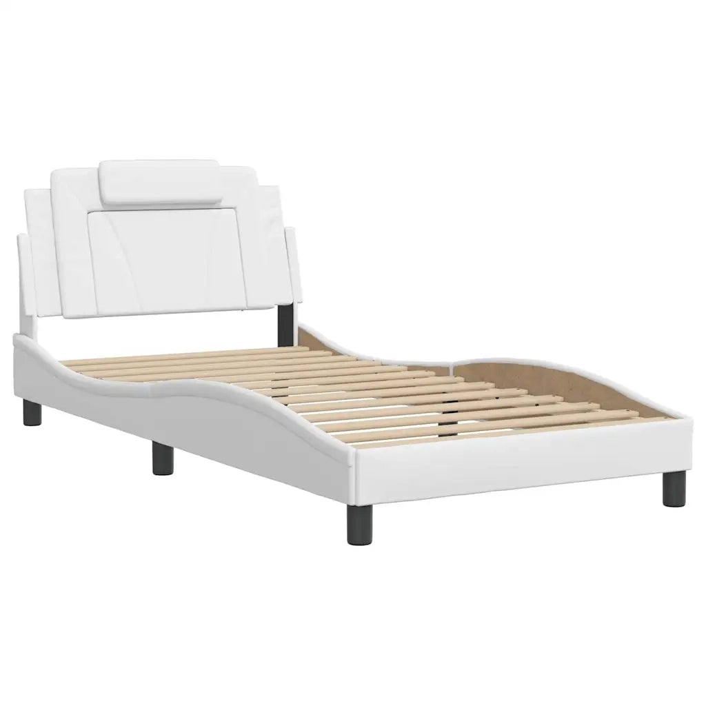 Giroletto Viana senza Materasso Bianco 100x200 cm in Similpelle 3208076