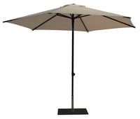 Ombrellone da Giardino Ø3 m Palo Ø38 mm in Alluminio Tessuto Dralon Acrilico Border Ecru