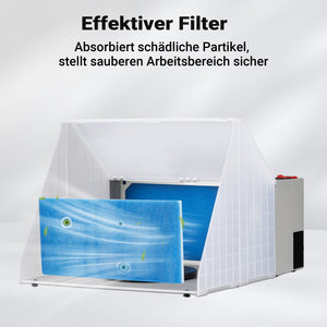Cabina di aspirazione per verniciatura ad aerografo 4m³/min Aspiratore filtro e tubo aria di scarico