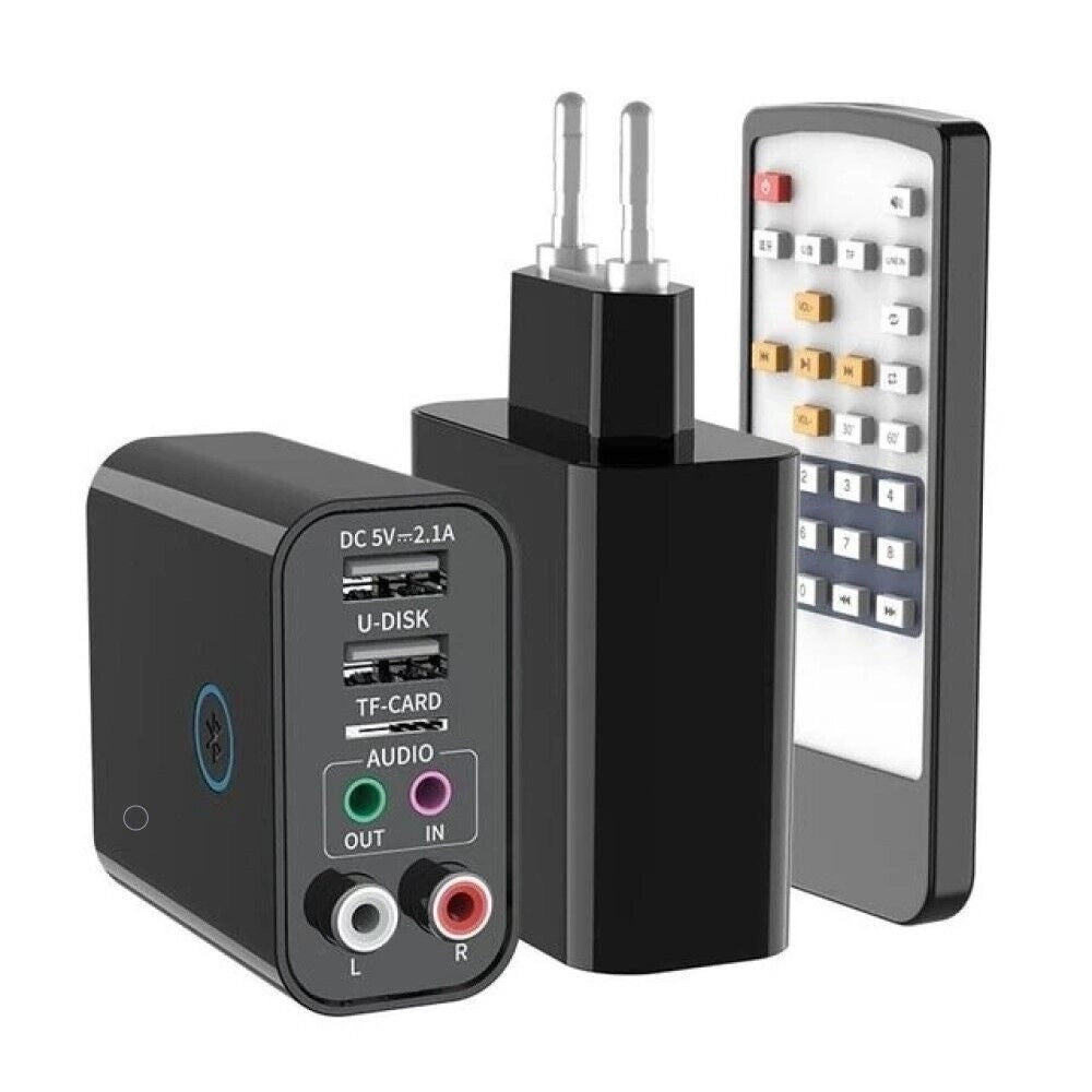 Trade Shop - Adattatore Bluetooh Usb 5.0 Trasmettitore Ricevitore Audio Wireless Aux Rca K16 -