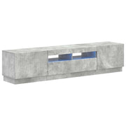 Mobile TV LED a 5 pezzi Grigio Cemento Legno ingegnerizzato 3416842