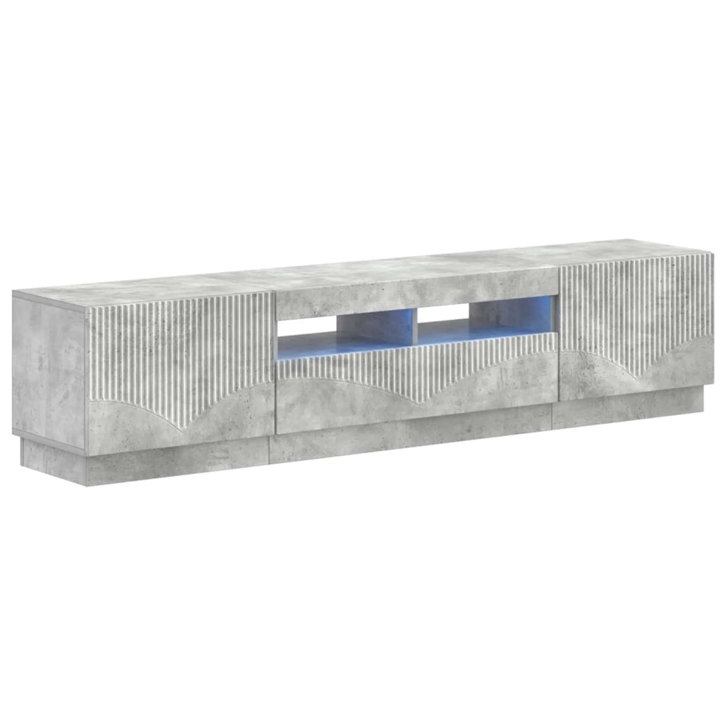 Mobile TV LED a 5 pezzi Grigio Cemento Legno ingegnerizzato 3416842